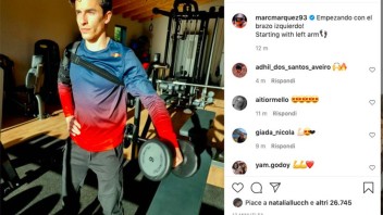 MotoGP: Marc Marquez trains his arm in the gym: “Starting with my left!”