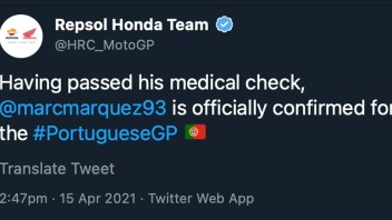MotoGP: Marc Marquez passes the medical check and will be able to race in Portimao