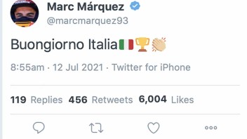 MotoGP: Marquez tweets 'Buongiorno Italia' to celebrate European Championship victory