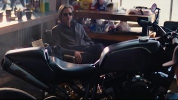 Moto - News: Brad Pitt e la Harley-Davidson cafe-racer... per lo spot del caffè