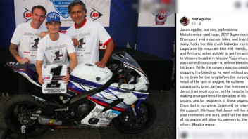 MotoAmerica: Jason Aguilar didn't make it: he loses his life after a MB accident