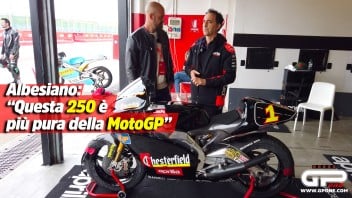 MotoGP: VIDEO - Albesiano: "Questa Aprilia 250 è più pura di una MotoGP"