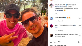 MotoGP: VIDEO - Lorenzo con A.Espargarò: "Sono con il futuro campione o vice della MotoGP!"