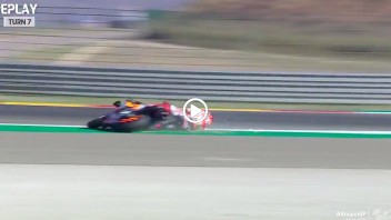 MotoGP: VIDEO - La caduta di Marquez in FP3 ad Aragon: Marc sta bene