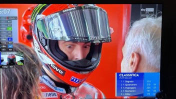 MotoGP: Ma che davvero? La faccia di Bagnaia di fronte al tempo di Martin