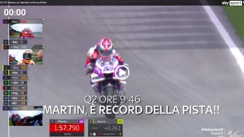 MotoGP: VIDEO - La stratosferica pole di Jorge Martìn a Sepang: Bagnaia cade ed è 9°