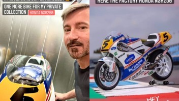 MotoGP: Max Biaggi in ascensore con la sua bella: eccolo con la Honda NSR250