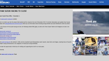 MotoGP: Team Suzuki Racing website to close