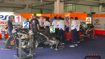 MotoGP: Honda: prove tecniche di evoluzione, ben 4 moto nel box di Marquez