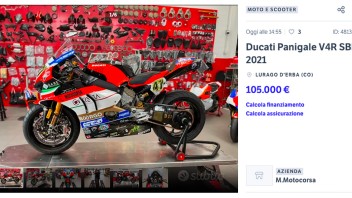 SBK: In vendita la Ducati Panigale V4R SBK di Axel Bassani!