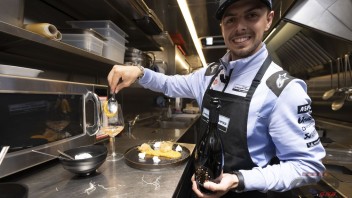 MotoGP: Master of Hospitality: Di Giannantonio and Marquez in the kitchen at Le Mans
