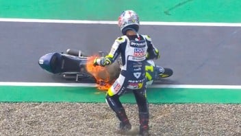 Moto3: India: Moreira 1° nelle FP3 fra fiamme, bandiere nere e tante cadute