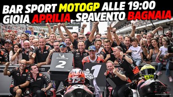 MotoGP: LIVE Bar Sport alle 19:00 - Gioia Aprilia, spavento Bagnaia