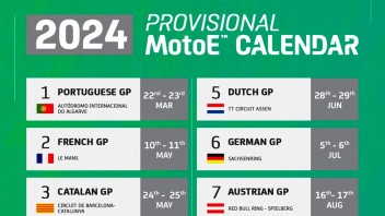 MotoE: Il calendario provvisorio 2024 MotoE: inizio a Portimao, fine a Misano