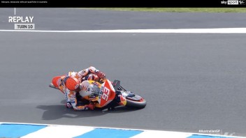 MotoGP: VIDEO - Marc Marquez fa un testacoda a Phillip Island!