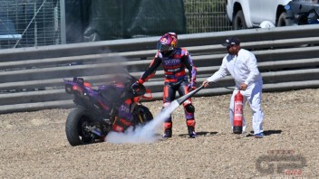 MotoGP: FOTO - La Ducati di Martin fa... fuoco e fiamme nei test di Jerez