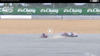 MotoGP: VIDEO - Marquez esagera e cade nella Q2 in Thailandia