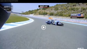 MotoGP: VIDEO - La caduta di Alex Marquez mentre seguiva Marc a Jerez
