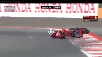 MotoGP: VIDEO - High side di Marc Marquez a Mandalika: brutto volo, ma sta bene