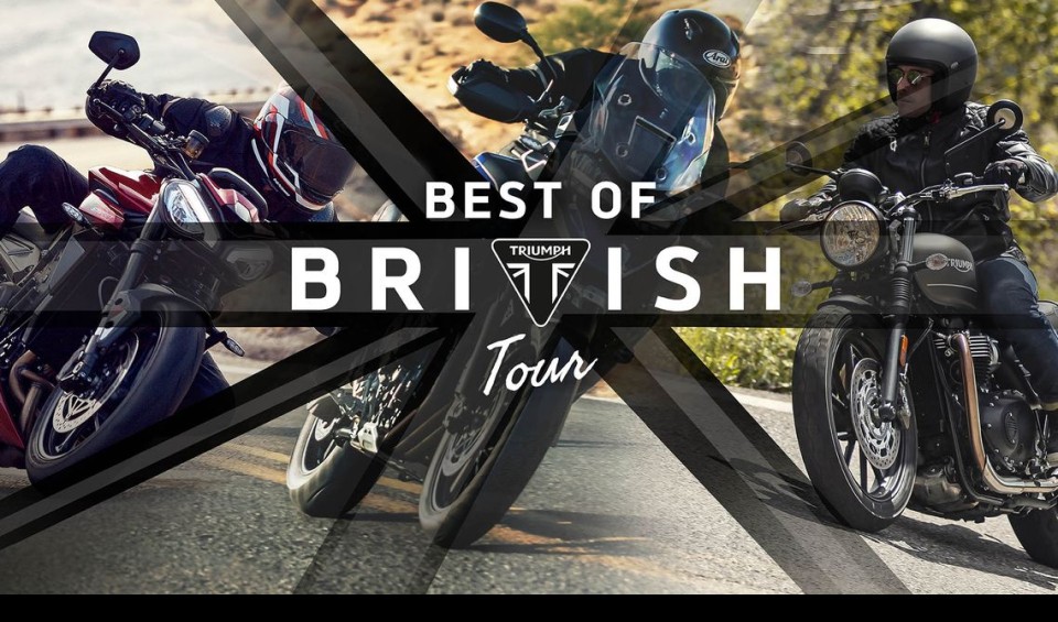 Moto - News: Best of British Tour 2023: 9 weekend per provare la gamma Triumph Motorcycles