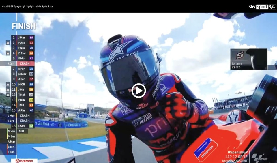 MotoGP: VIDEO - Gli highlights della rocambolesca Sprint Race di Jerez