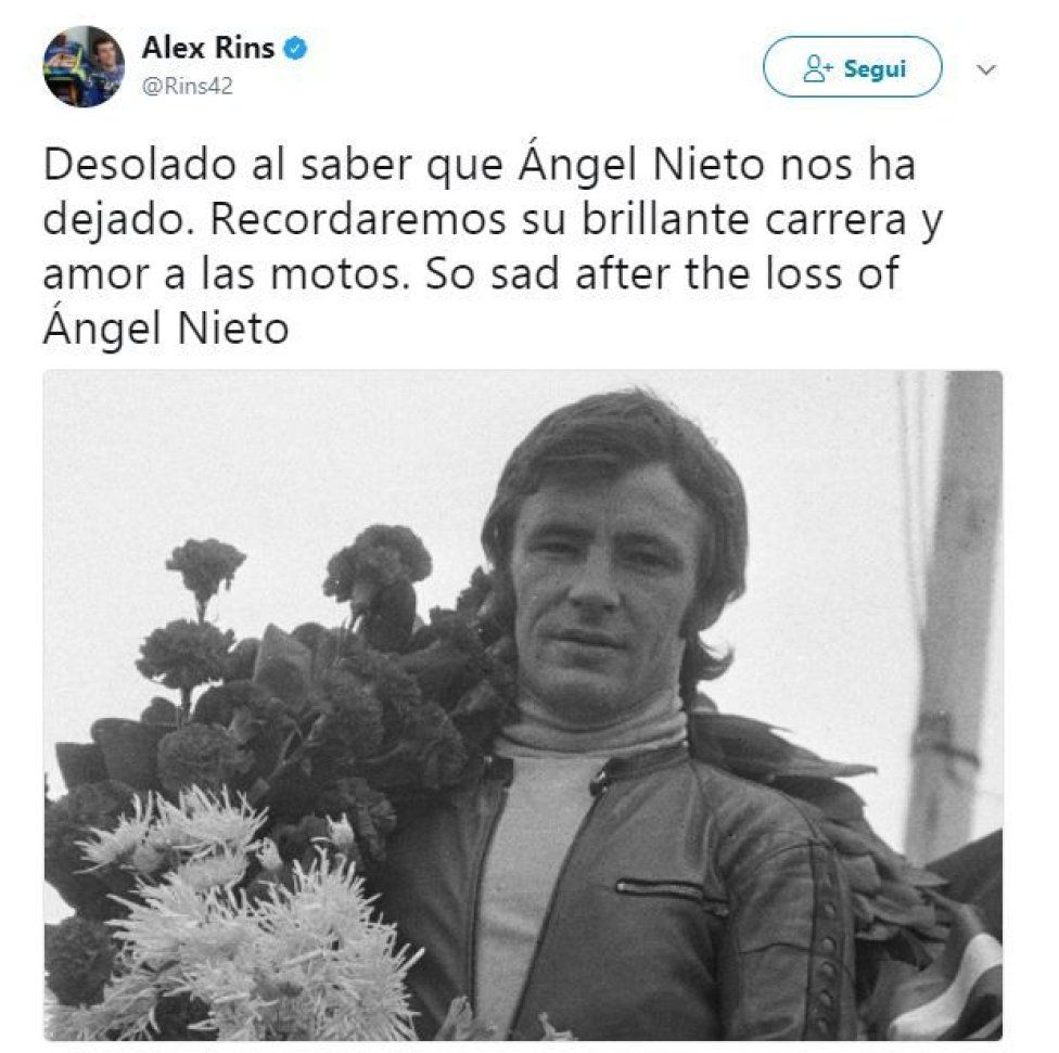 News: Il mondo delle due ruote saluta Angel Nieto sui social