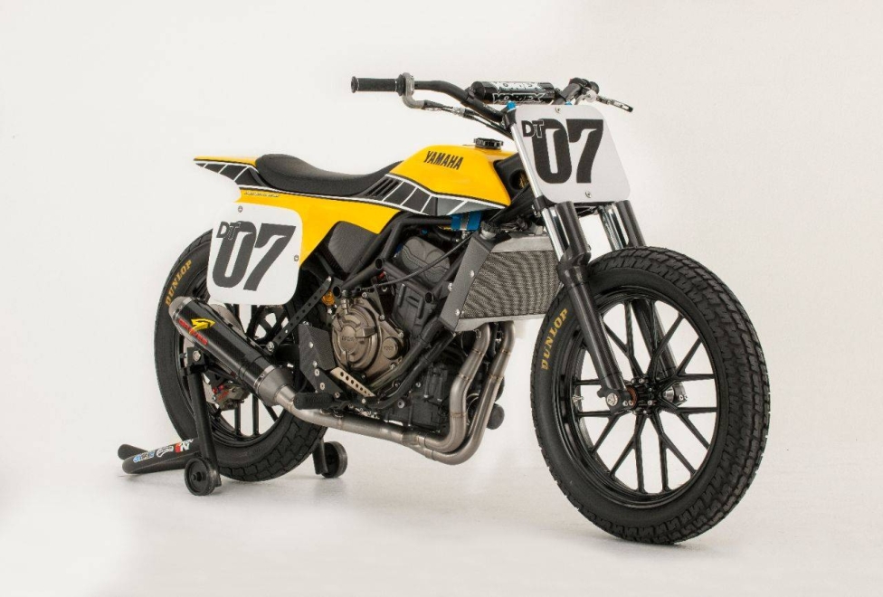 Moto - News: Tommy Hayden: a modern Flat Tracker built on a Yamaha MT-07 base