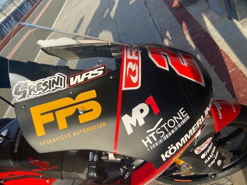Moto2: Il team Gresini subito in pista con un adesivo dedicato a Fausto