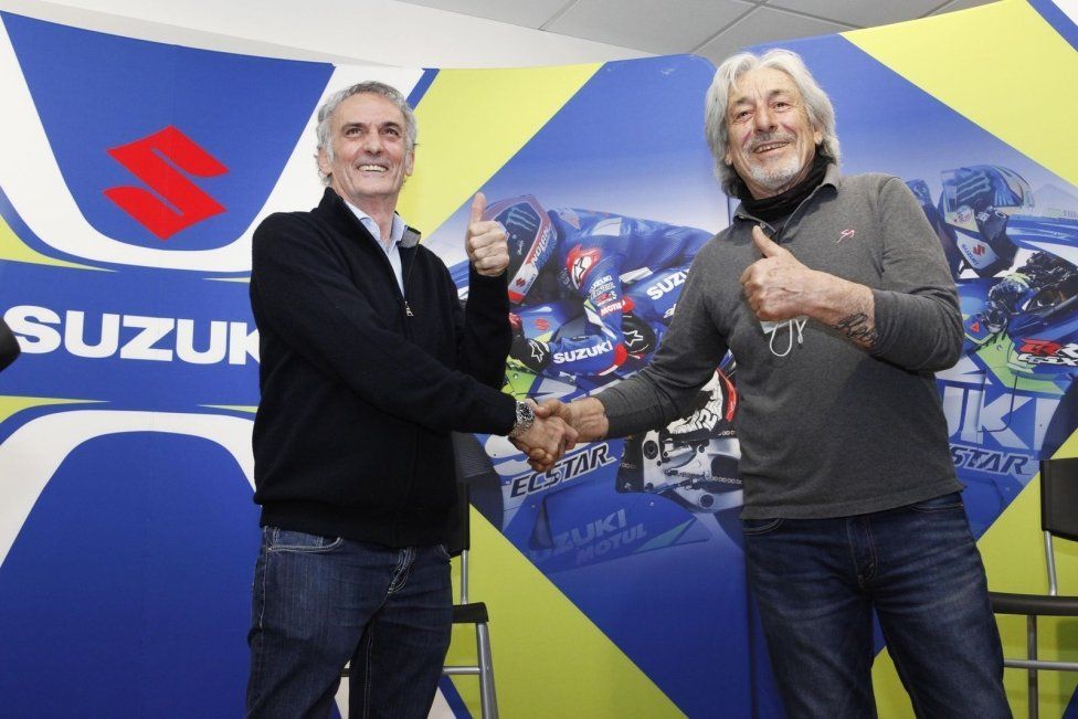 Moto - News: Suzuki Italia consegna a Lucchinelli ed Uncini la GSX-R1000R Legend Edition