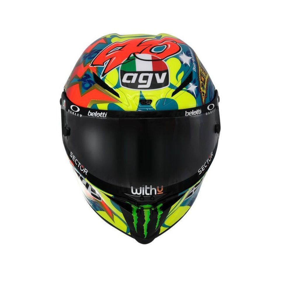 MotoGP: Valentino si fa in 9: i piloti dell’Academy a Valencia con i caschi di Rossi