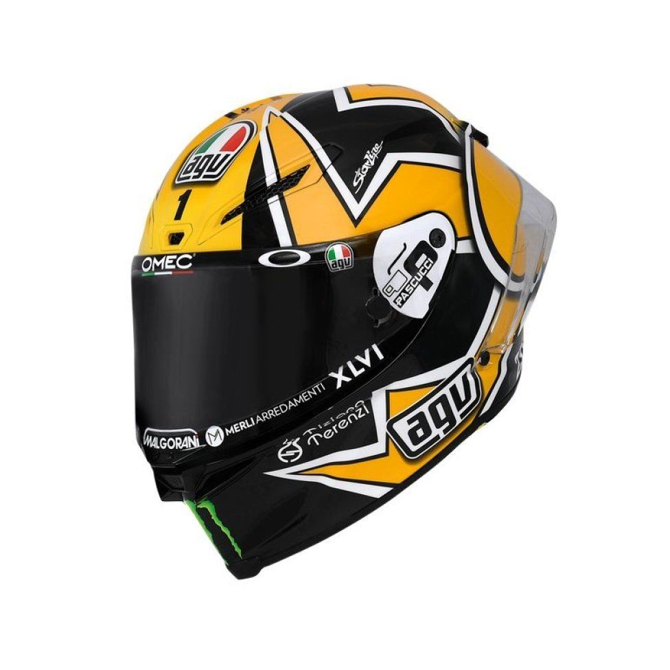 MotoGP: Valentino si fa in 9: i piloti dell’Academy a Valencia con i caschi di Rossi