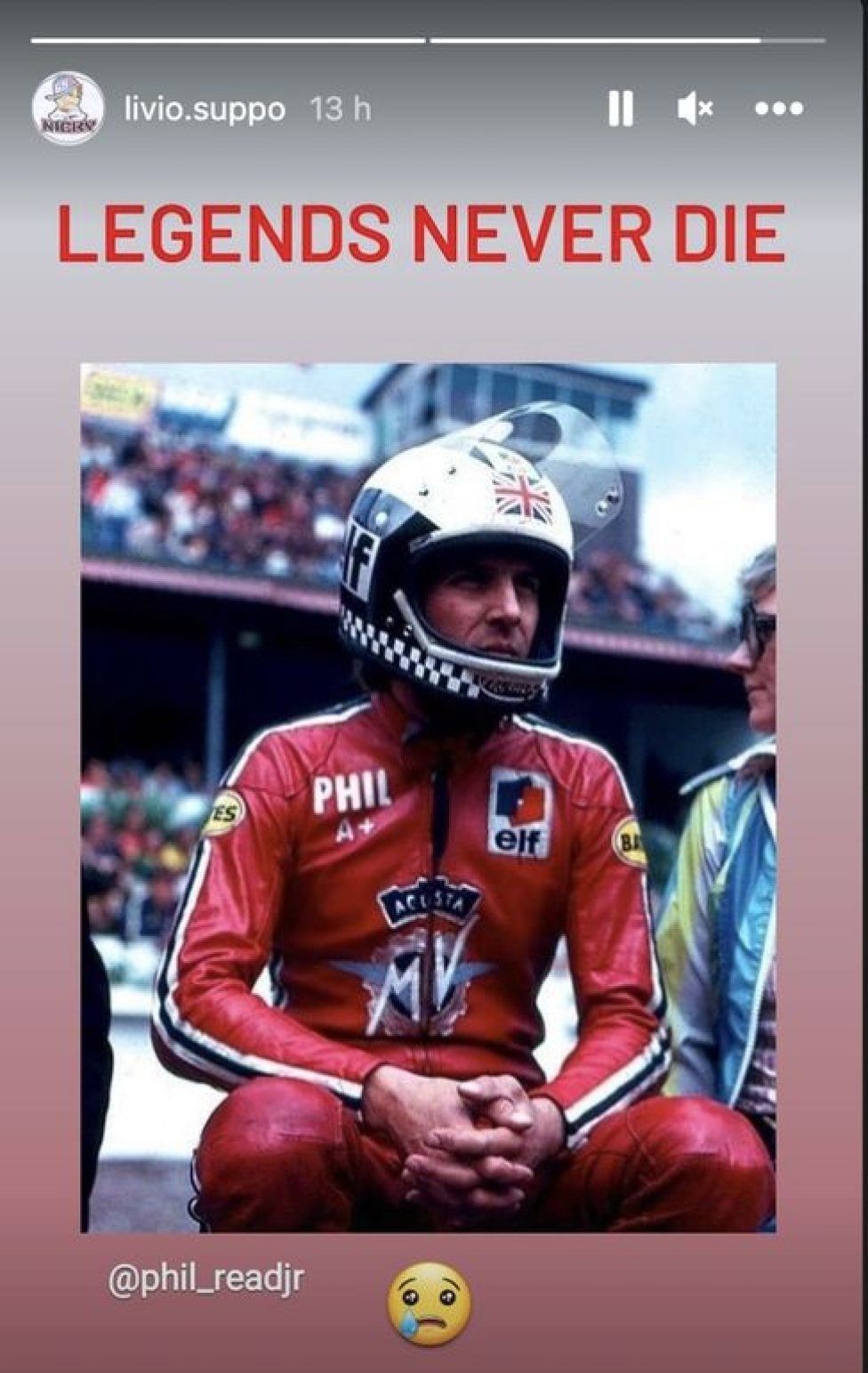 MotoGP: Il mondo del motociclismo rende l'ultimo omaggio a Phil Read