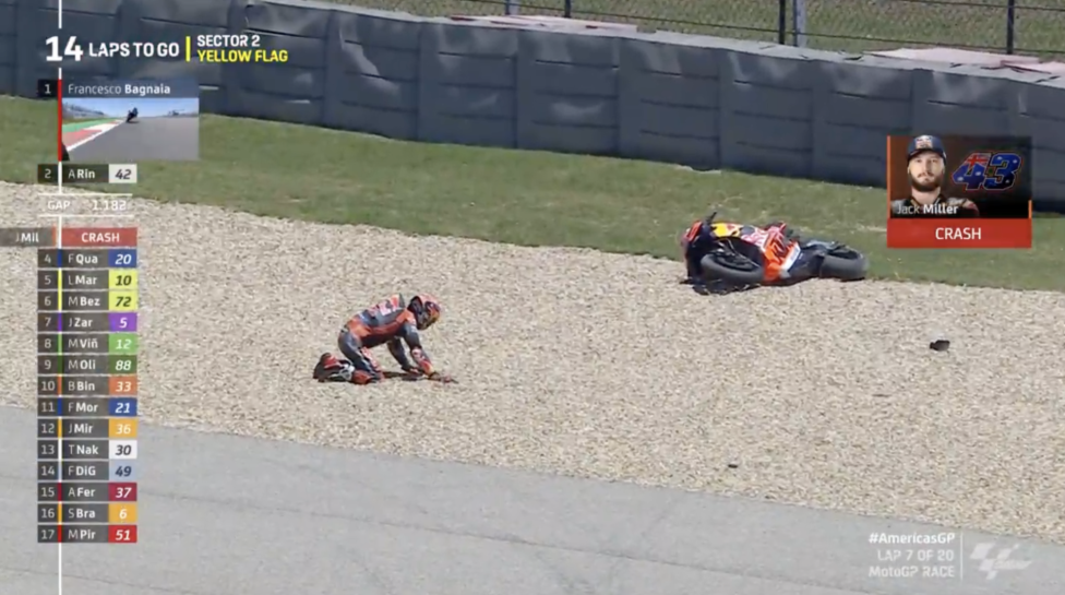 MotoGP: Rins non fa rimpiangere Marquez e domina ad Austin, Marini 2°, disastro Bagnaia