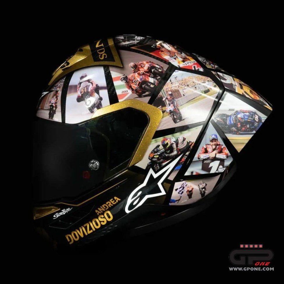MotoGP: Un casco Alpinestars da leggenda per Andrea Dovizioso