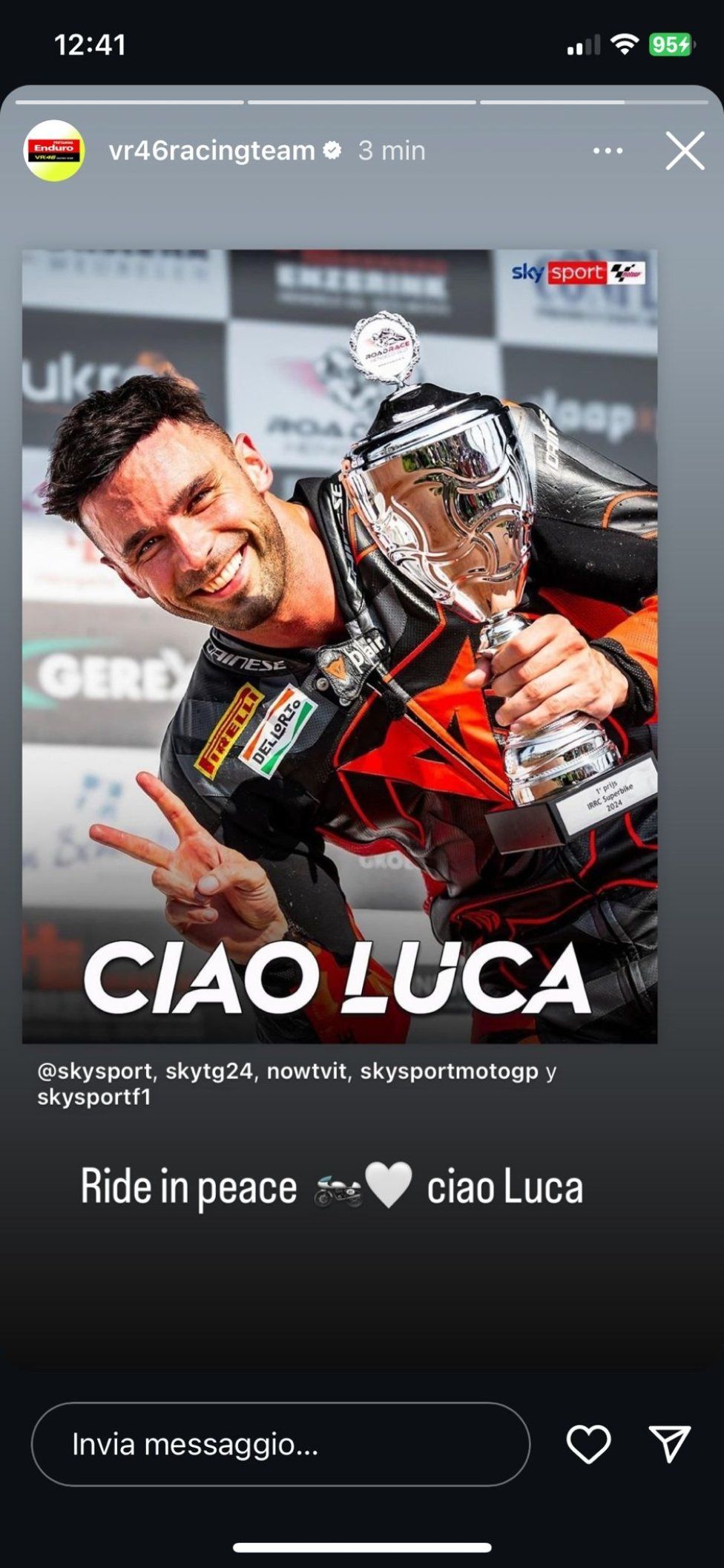MotoGP: Da Bagnaia a Quartararo: il motociclismo saluta Luca Salvadori