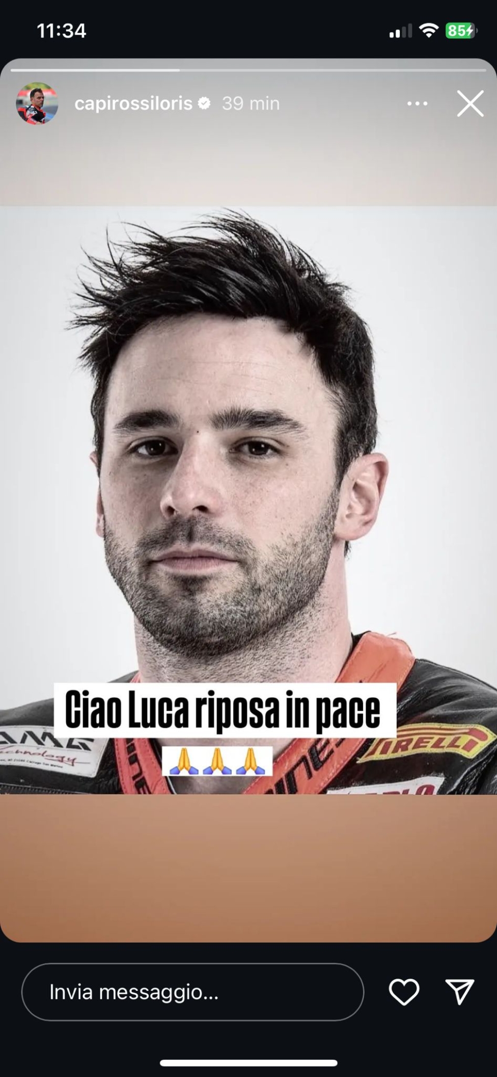 MotoE: The two-wheel world huddles on social to say goodbye to Luca Salvadori