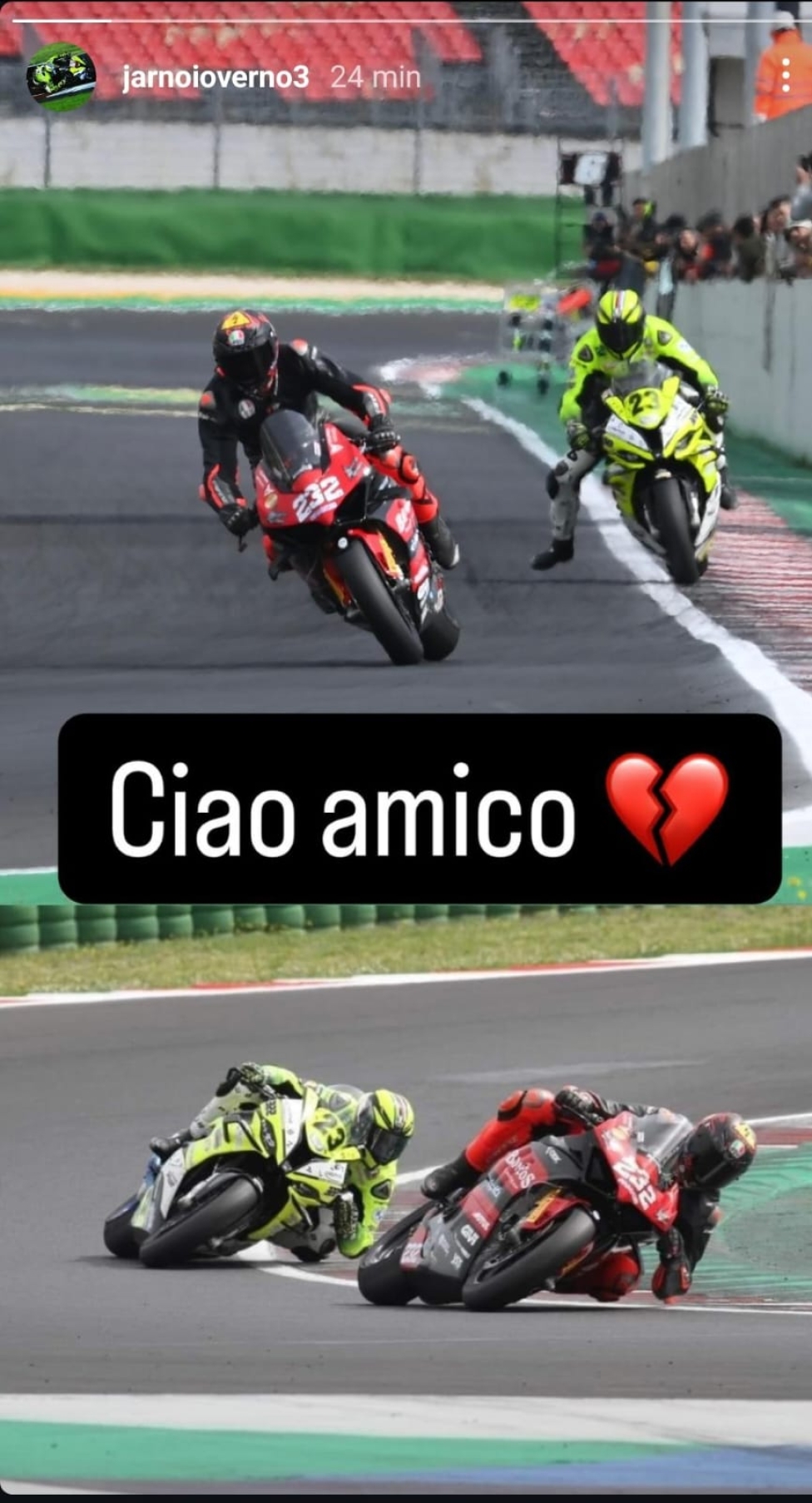 MotoE: Il mondo delle due ruote si stringe sui social per salutare Luca Salvadori