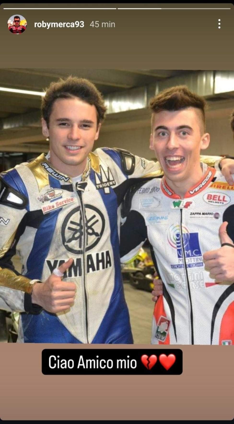 MotoE: Il mondo delle due ruote si stringe sui social per salutare Luca Salvadori