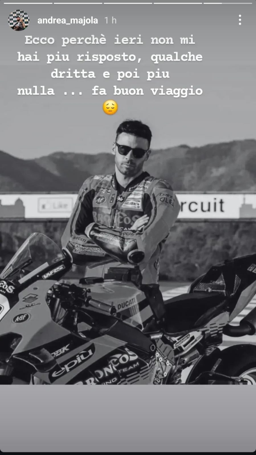 MotoE: Il mondo delle due ruote si stringe sui social per salutare Luca Salvadori