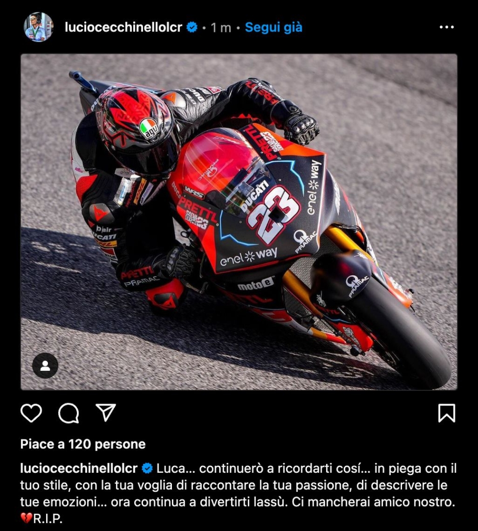 MotoE: Il mondo delle due ruote si stringe sui social per salutare Luca Salvadori