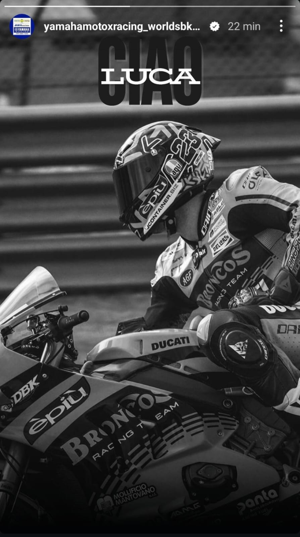 MotoGP: Da Bagnaia a Quartararo: il motociclismo saluta Luca Salvadori