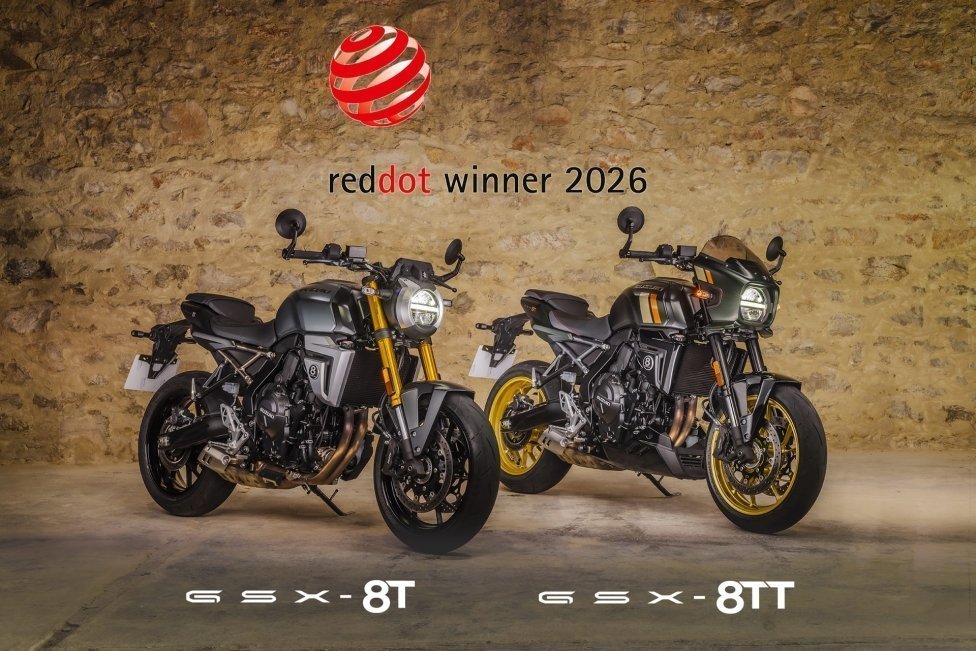 Suzuki GSX-8T dan GSX-8TT meraih Penghargaan Desain Red Dot