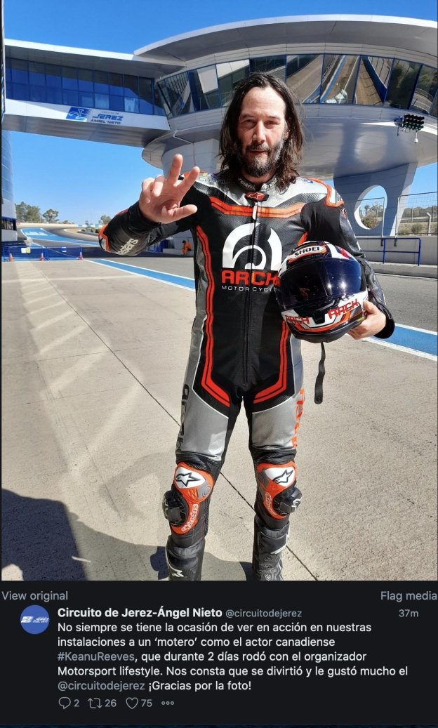 News: Keanu Reeves trackday in Jerez: one of us!