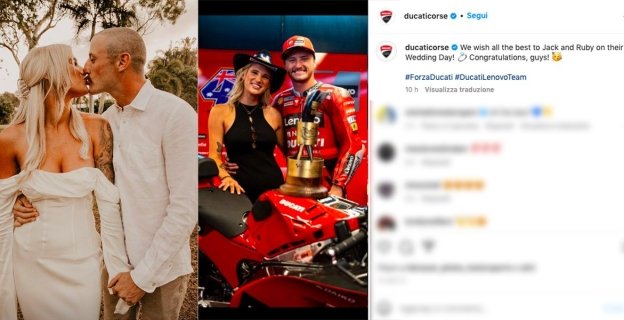 MotoGP: Viva gli sposi: Jack Miller e Ruby Mau si sono sposati stamattina!