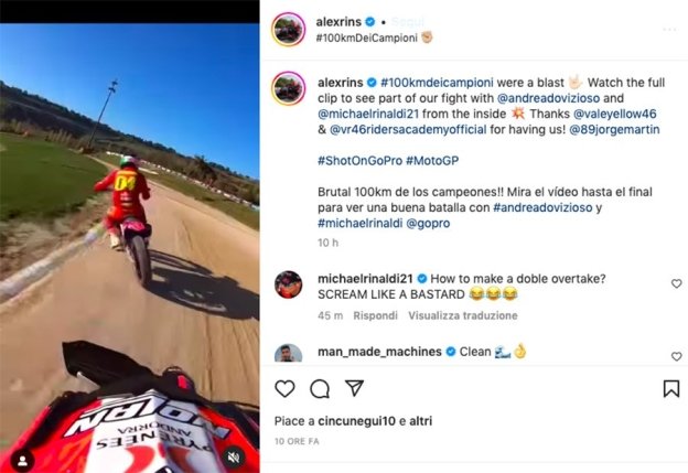 MotoGP: VIDEO - Rins Vs Dovizioso: duello rusticano alla 100 KM di Rossi