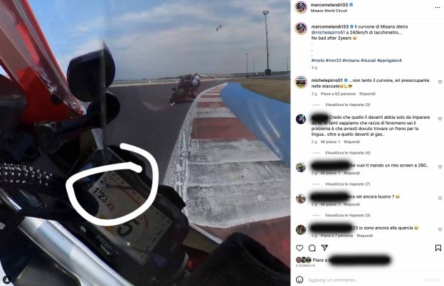 SBK: Melandri a 240 Km/h al curvone di Misano. Pirro: "in staccata fai paura"