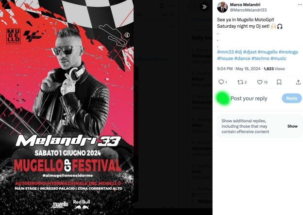 MotoGP: Melandri DJ sabato 1 giugno al Mugello