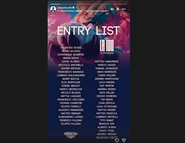 MotoGP: Valentino's 100 km: berikut adalah daftar 46 juara yang akan berkompetisi di Ranch