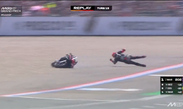 VIDEO - Caduta a 200 Km/h per Marco Bezzecchi nel GP di Assen