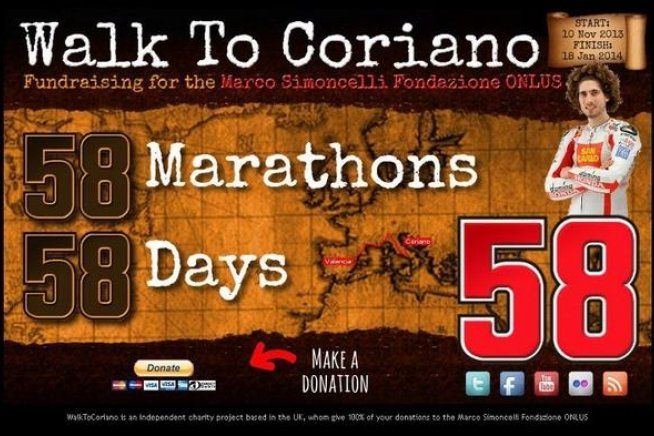 Moto - News: WalktoCoriano: 58 maratone in 58 giorni